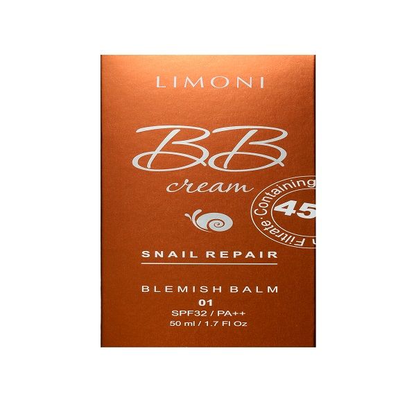 BB-крем для лица с экстрактом секреции улитки Snail Repair Blemish Balm тон №2 50 мл Limoni фото №3