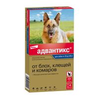Адвантикс 400 капли на холку для собак 25-40кг 4,0млх4шт