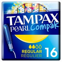 Тампоны с аппликатором TAMPAX (Тампакс) Compak Pearl Regular Duo, 16 шт.