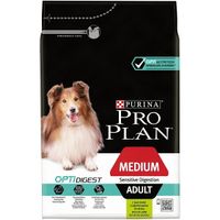 Корм сухой для взрослых собак средних пород с чувствительным пищеварением, с высоким содержанием ягненка Pro Plan 3кг