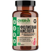 Фолиевая кислота OVERvit Over/Овер капсулы 60шт, миниатюра фото №11