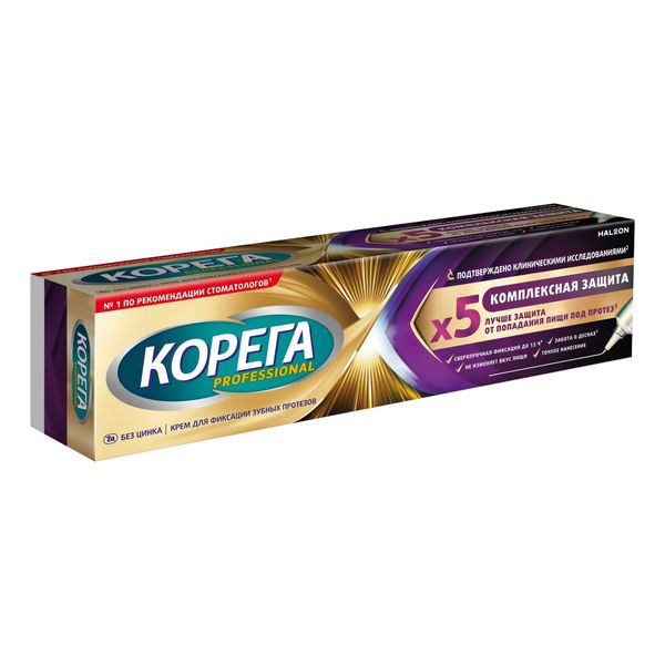 Крем для фиксации зубных протезов комплексная защита Professional Corega/Корега 40г фото №2