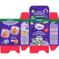 Кисель витаминный для глаз с лютеином для детей с 1 года Leo Kids/Лео кидс Леовит пак. 12г 5шт миниатюра