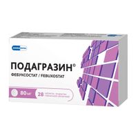 Подагразин таблетки п/о плен. 80мг 28шт, миниатюра