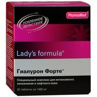 Гиалурон Форте Lady's formula/Ледис формула таблетки 1480мг 30шт