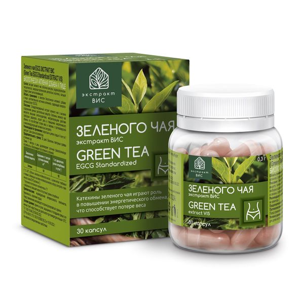 Зеленый чай экстракт EGCG ВИС капсулы 0,3г 30шт артишок экстракт вис капсулы 0 5г 30шт