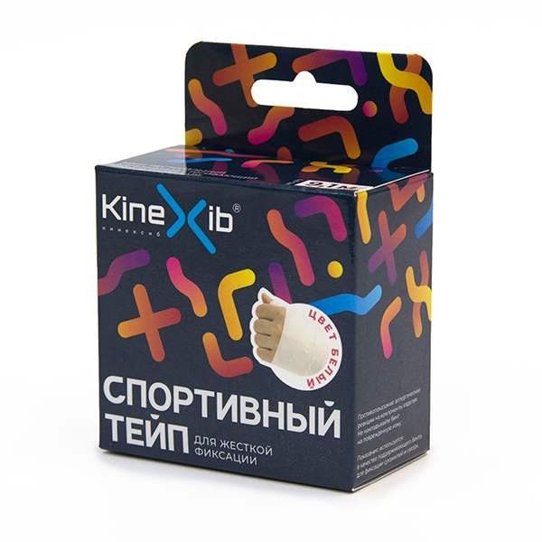 Kinexib Sport Tape бинт нестерильный адгезивный стягивающий цвет белый 9,1м x 3,8см