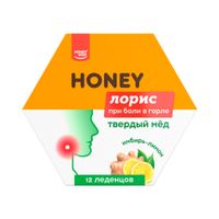 Леденцы медовые твердый мед с лимоном и имбирем Лорис Honey way 36г