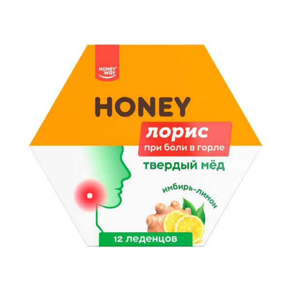 цена Леденцы медовые твердый мед с лимоном и имбирем Лорис Honey way 36г
