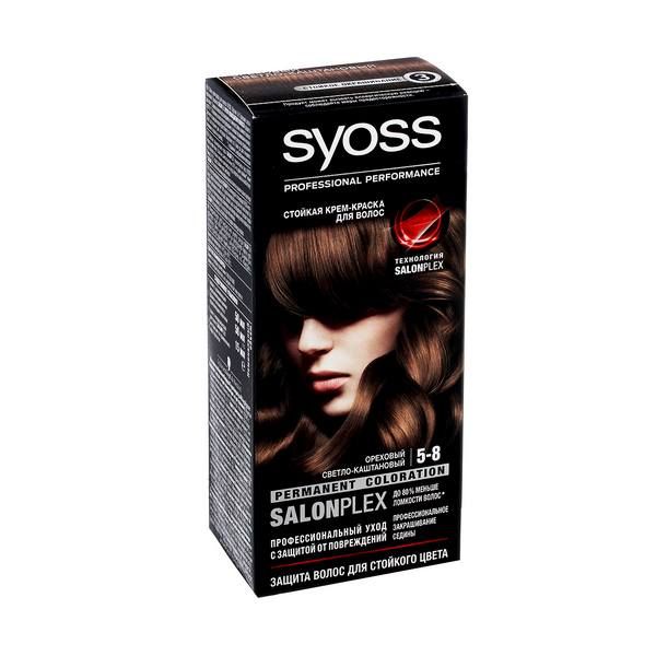 Краска для волос 5-8 Ореховый светло-каштановый Syoss/Сьосс 115мл фото №7