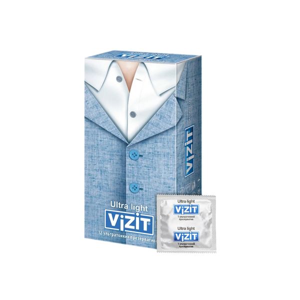 Презервативы ультратонкие Ultra light Vizit/Визит 12шт vizit презервативы увеличенного размера большие 12