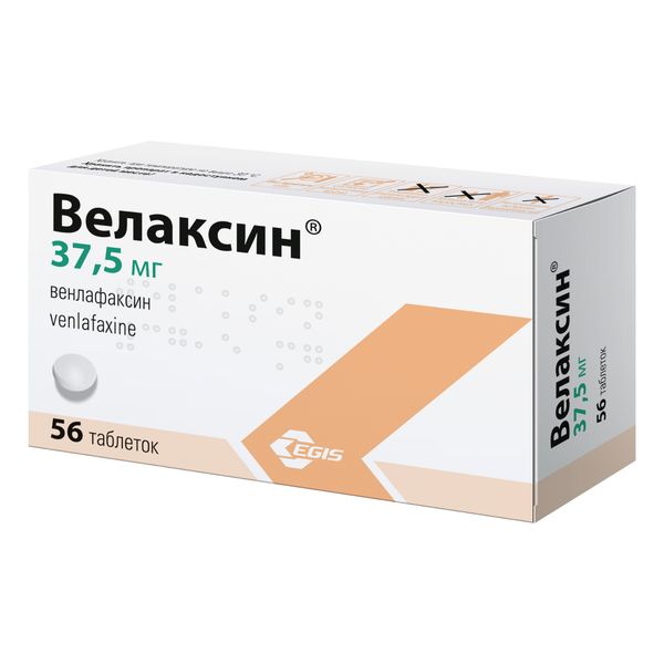 Велаксин таблетки 37,5мг 56шт велаксин таб 75мг 28