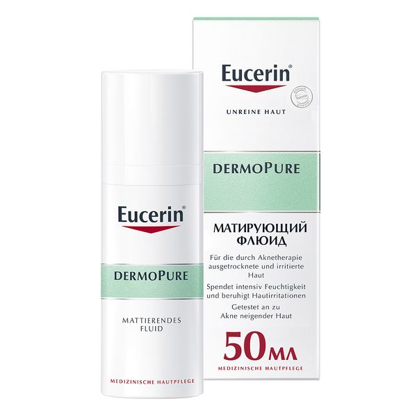 Флюид увлажняющий матирующий для проблемной кожи Eucerin/Эуцерин dermopure 50мл