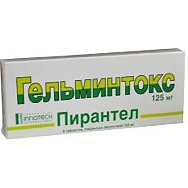 Гельминтокс таблетки п/о плен. 125мг 6шт Гельминтокс таблетки п/о плен. 125мг 6шт