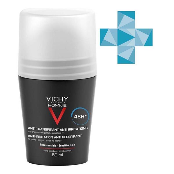 Дезодорант - антиперспирант для чувствительной кожи 48ч Vichy/Виши Homme 50мл