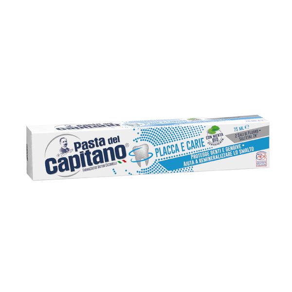 Купить Паста зубная против налета и кариеса Pasta del Capitano туба 75мл, Farmaceutici Dottor Ciccarelli S.P.A, Италия
