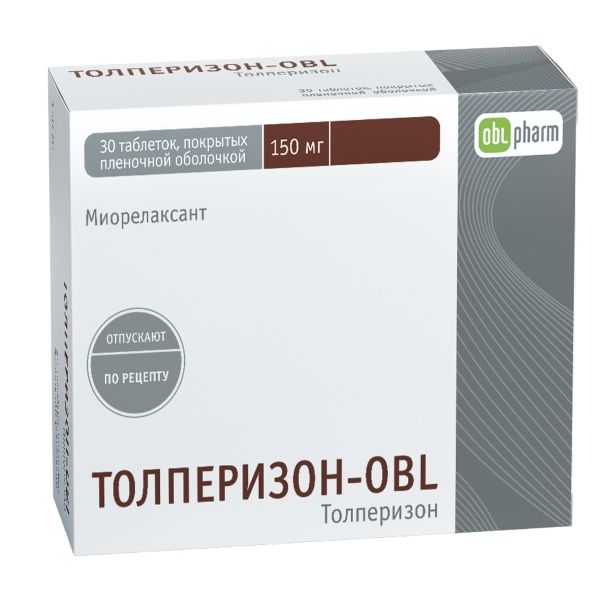 Толперизон-OBL таблетки п/о плен. 150мг 30шт