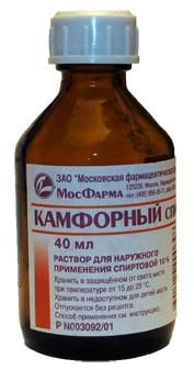 Камфорный спирт р-р д/нар. прим. (спирт.) 2% фл. 40мл