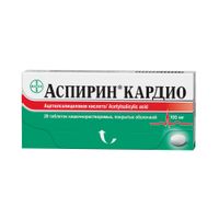 Аспирин кардио таблетки кишечнорастворимые п/о 100мг 28шт