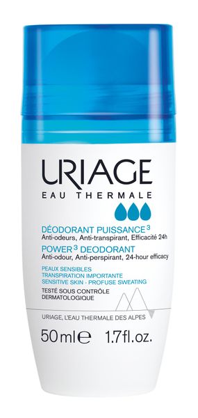 Дезодорант роликовый для чувствительной кожи Тройной силы Uriage/Урьяж 50мл uriage роликовый дезодорант тройной силы 50 0
