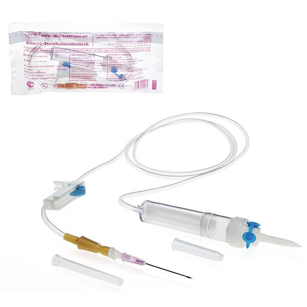 Система трансфузионная однократного применения с пластиковой иглой 18G SFM 1,2мм х 40мм SFM Hospital Products