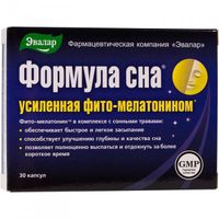 Формула сна усиленная фито-мелатонином Эвалар капсулы 250мг 30шт, миниатюра фото №4