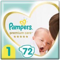Подгузники Pampers (Памперс) Premium Care 2-5 кг, размер 1, 72 шт. миниатюра фото №3