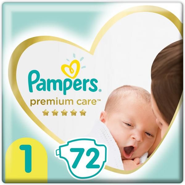Подгузники Pampers (Памперс) Premium Care 2-5 кг, размер 1, 72 шт. фото №3