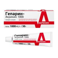 Гепарин-Акрихин 1000 гель для наружного применения 1000МЕ/г 30г  миниатюра фото №4