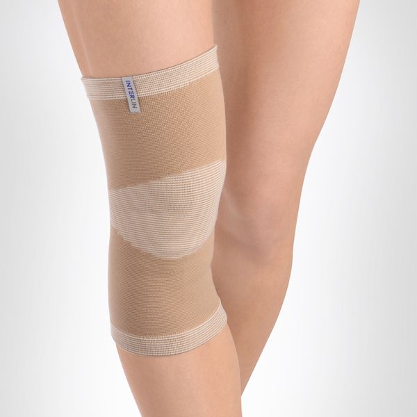 Бандаж на коленный сустав Интерлин РК К01, бежевый, р.XL фото №2