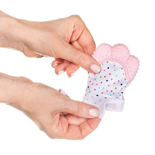 Прорезыватель-рукавичка от 3х до 12 месяцев розовый NDCG фото №4