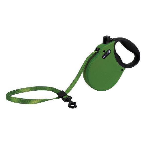 Рулетка лента для собак весом до 30кг антискользящая ручка зеленая Adventure Alcott 5м (M) фото №2