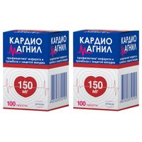 2Х Кардиомагнил таблетки п/о плен. 150мг+30,39мг 100шт