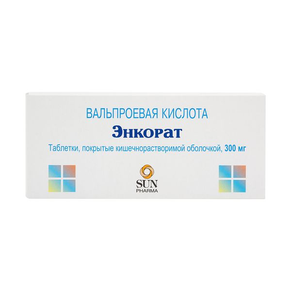 Энкорат таблетки п/о плен. кишечнораствор. 300мг 100шт