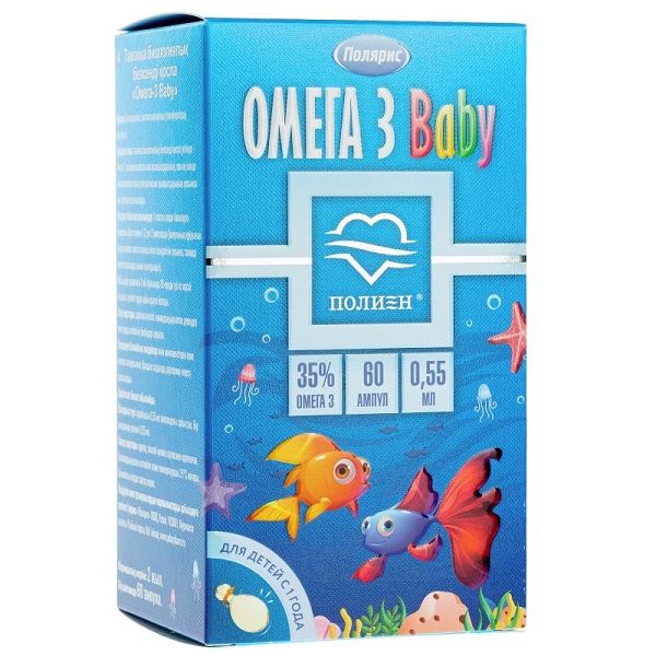 Омега-3 Baby 35% детский Полиен раствор для приема внутрь амп. 0,55мл 60шт