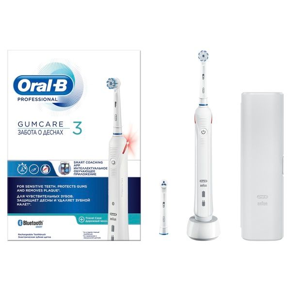 Электрическая зубная щетка Oral-B Орал-Би Pro 3 для чувствительных зубов и десен 6402₽