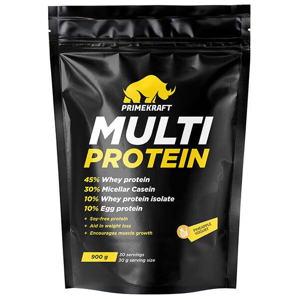 Протеин многокомпонентный со вкусом Ананасовый йогурт Multi Protein Primekraft/Праймкрафт 900г