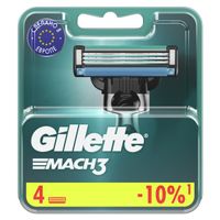 Сменные кассеты Gillette (Жиллетт) Mach3, 4 шт. миниатюра фото №2