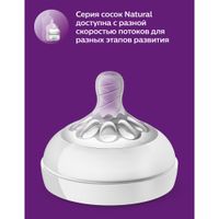 Бутылочка из полипропилена с силиконовой соской Philips Avent 260мл 2шт (SCF033/27) миниатюра фото №3
