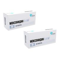 2Х Моксонидин таблетки п/о плен. 0,4мг 60шт