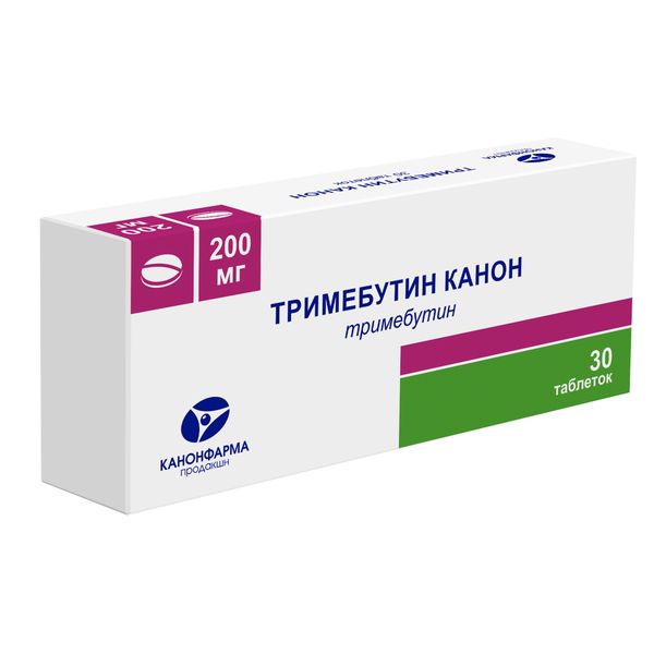 Тримебутин Канон таблетки 200мг 30шт тербинафин канон таблетки 250мг 14