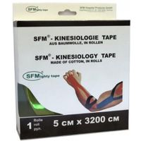 Тейп кинезиологический на хлопковой основе в рулоне желтый SFM-Plaster 5см х 3200см миниатюра фото №6