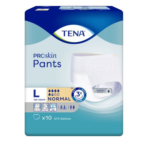 Подгузники-трусы Tena (Тена) Пантс Pants Normal р.L 10 шт. тена пантс плюс хl подгузники трусы 12
