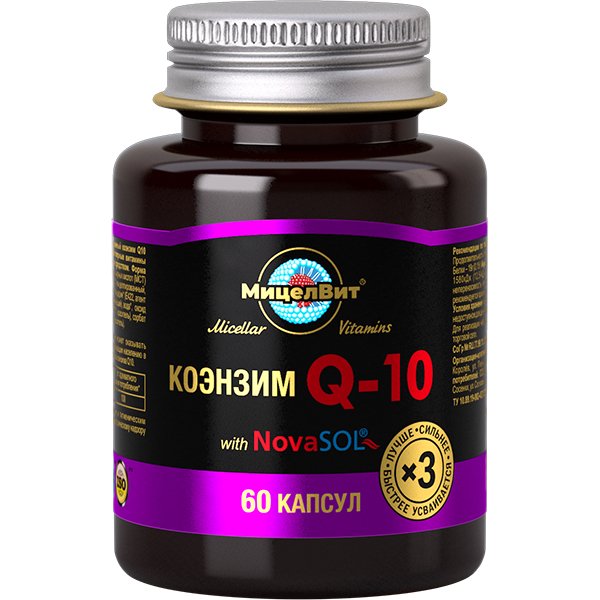 Коэнзим Q10 мицеллированный МицелВит капсулы 800мг 60шт купить ...