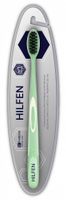 Щетка Hilfen/Хилфен зубная мягкая с черной щетиной зеленая