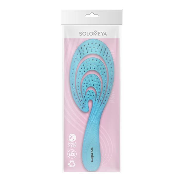 Био-расческа гибкая для волос голубая волна Solomeya Solomeya Cosmetics Ltd 1439102 - фото 1