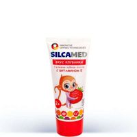 Зубная паста гелевая со вкусом клубники с 2л Silcamed/Силкамед 65мл