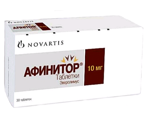 Афинитор таблетки 10мг 30шт Novartis Pharma Stein AG 1609980 - фото 1