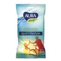 Салфетки влажные освежающие Sport lifestyle pocket-pack Aura/Аура 15шт