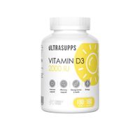 Витамин Д3 UltraSupps/Ультрасаппс капсулы мягкие 2000МЕ 180шт